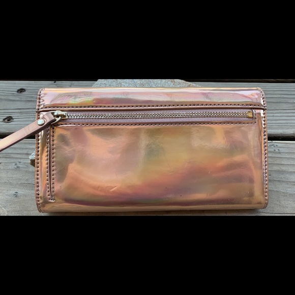 Kate Spade New York Holographic Rose Gold Wallet - Picture 3 of 5